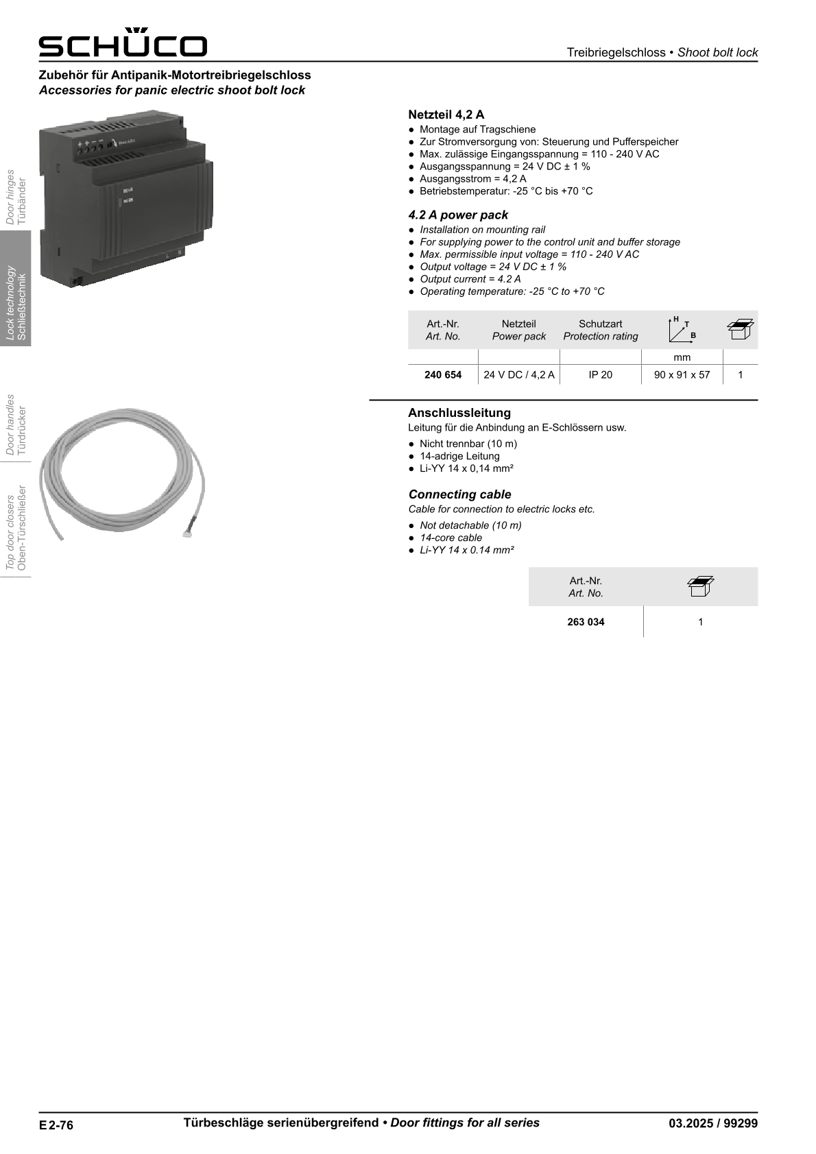 Schüco 240654 Netzteil  4,2A