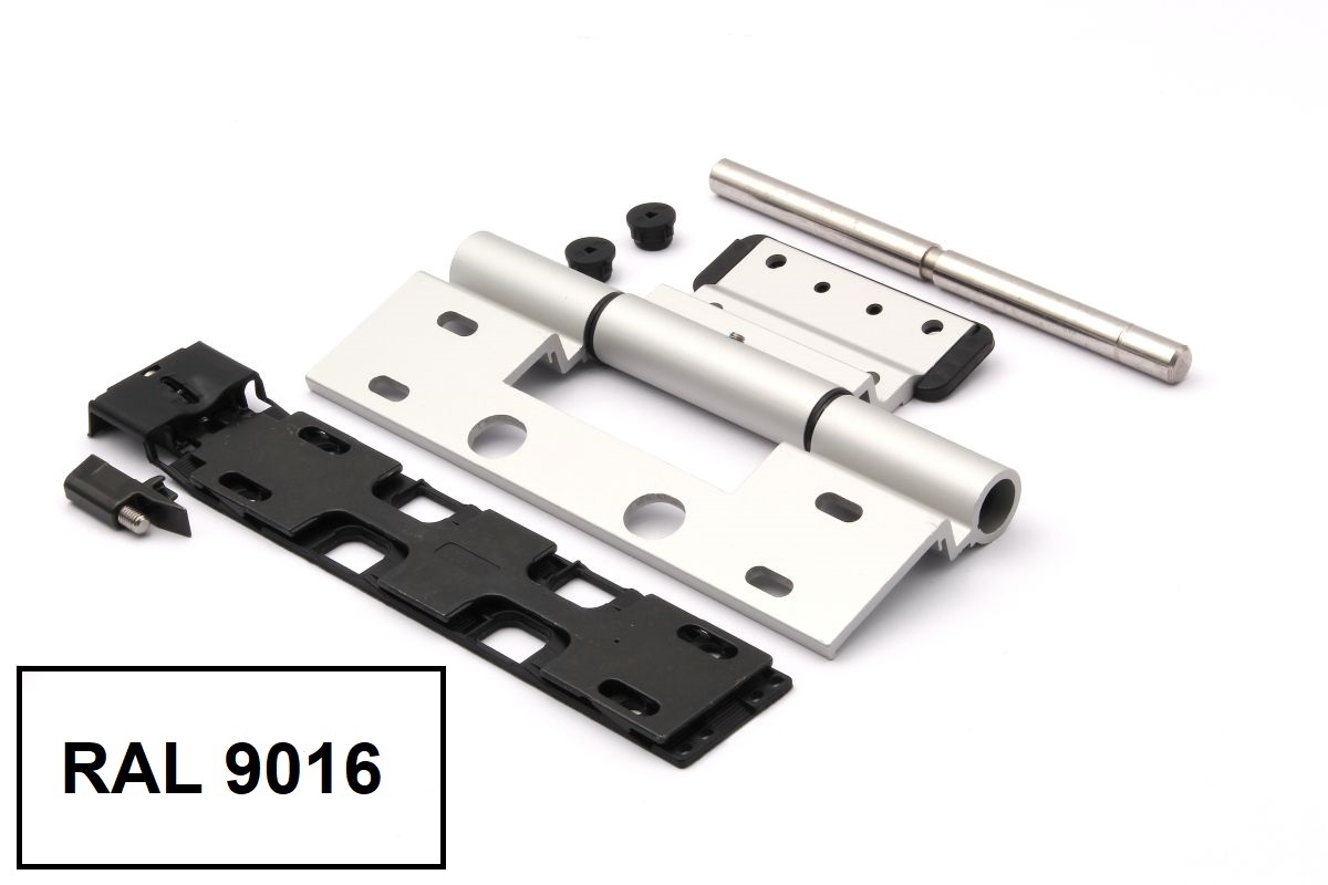 Schueco-Rollentuerband-239593-02 Schüco 239593 Rollentürband, RAL 9016 weiß, 65 mm, nach außen öffnende Tür