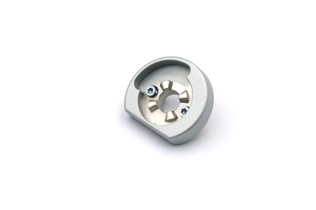 Schüco 247099 / 247115 Befestigungsrosette KvD abschließbar DIN links, silber