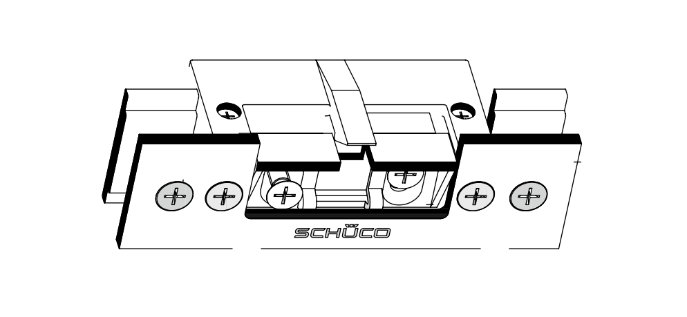 Schüco 268343 E-Öffner obere Verriegelung für Brandschutztüren 12 - 48 V (Vorgängerartikel 267543)