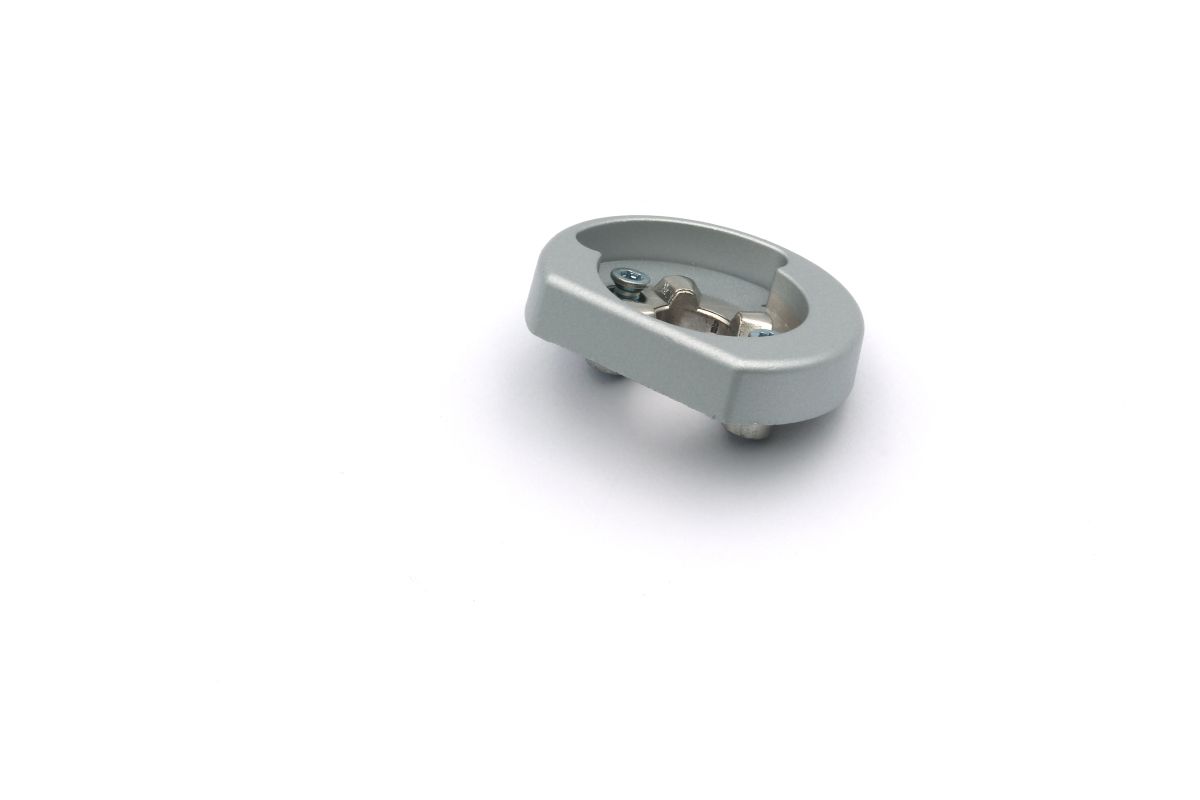 Schüco 247099 / 247115 Befestigungsrosette KvD abschließbar DIN links, silber