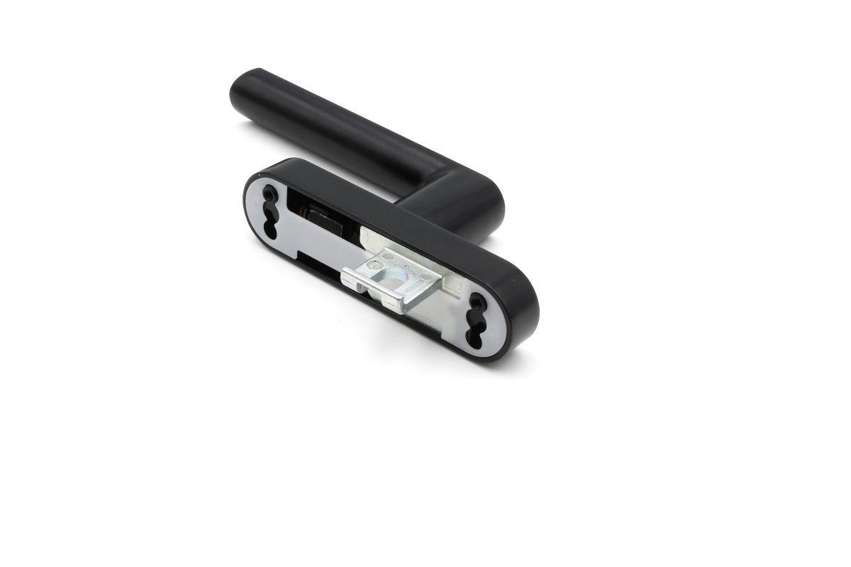 Schüco 269510 Fenstergriff Drehgetriebe Aluminium, RAL 9005 schwarz (Vorgängerartikel  247510 + 214816) 