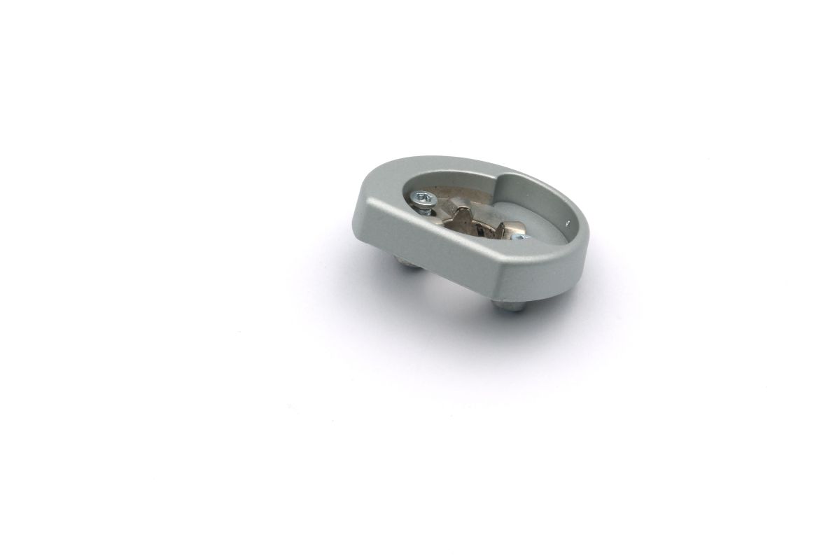 Schüco 247100 / 247116 Befestigungsrosette KvD abschließbar DIN rechts, silber