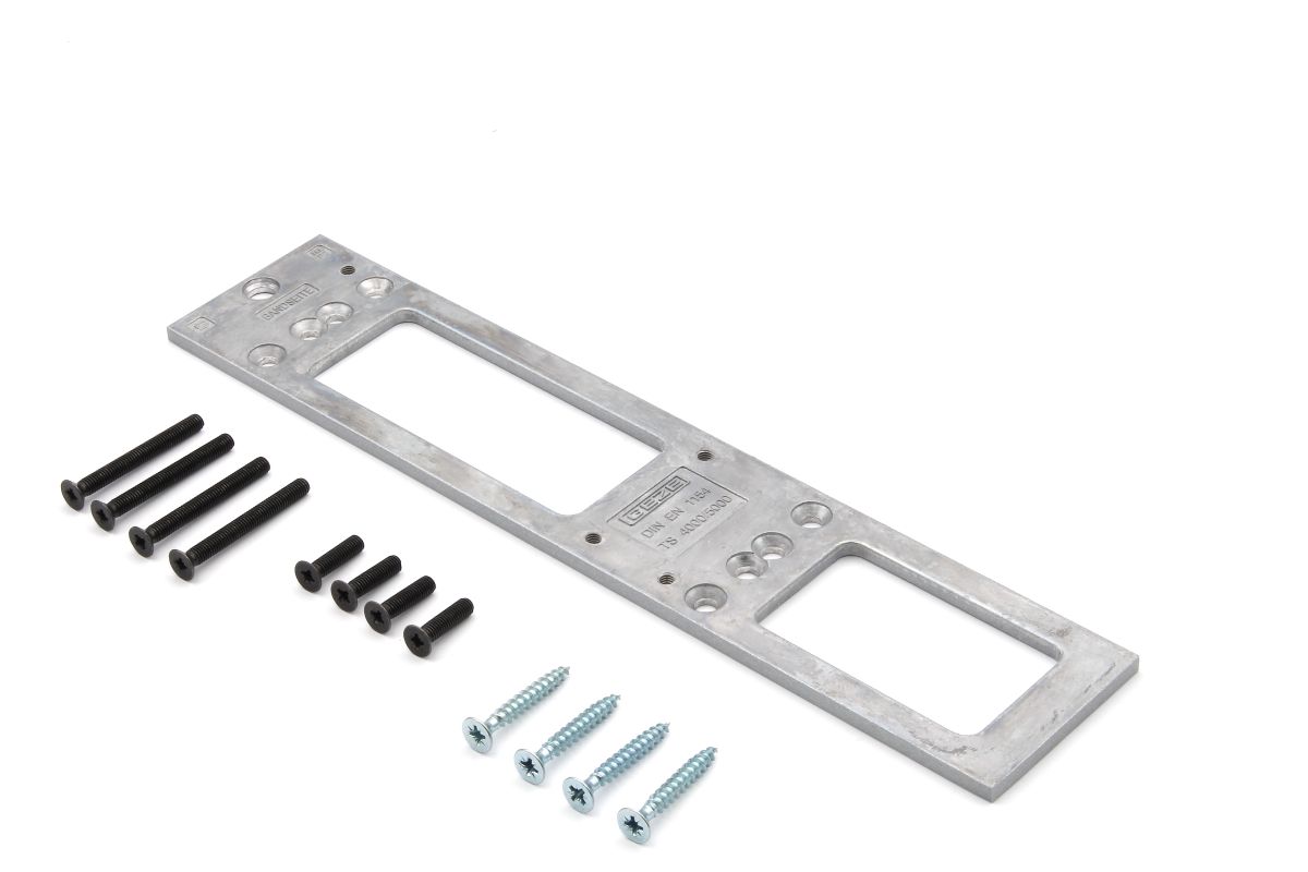 GEZE-Montageplatte-049185-01 GEZE 049185 Montageplatte TS 5000 / TS 4000, silber