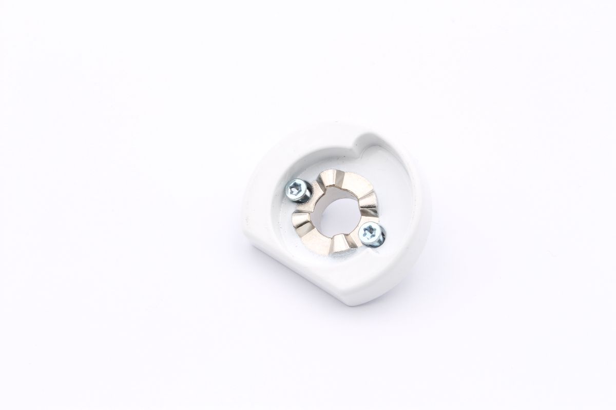 Schüco 247106 Befestigungsrosette KvD abschließbar DIN rechts, RAL 9016 weiß
