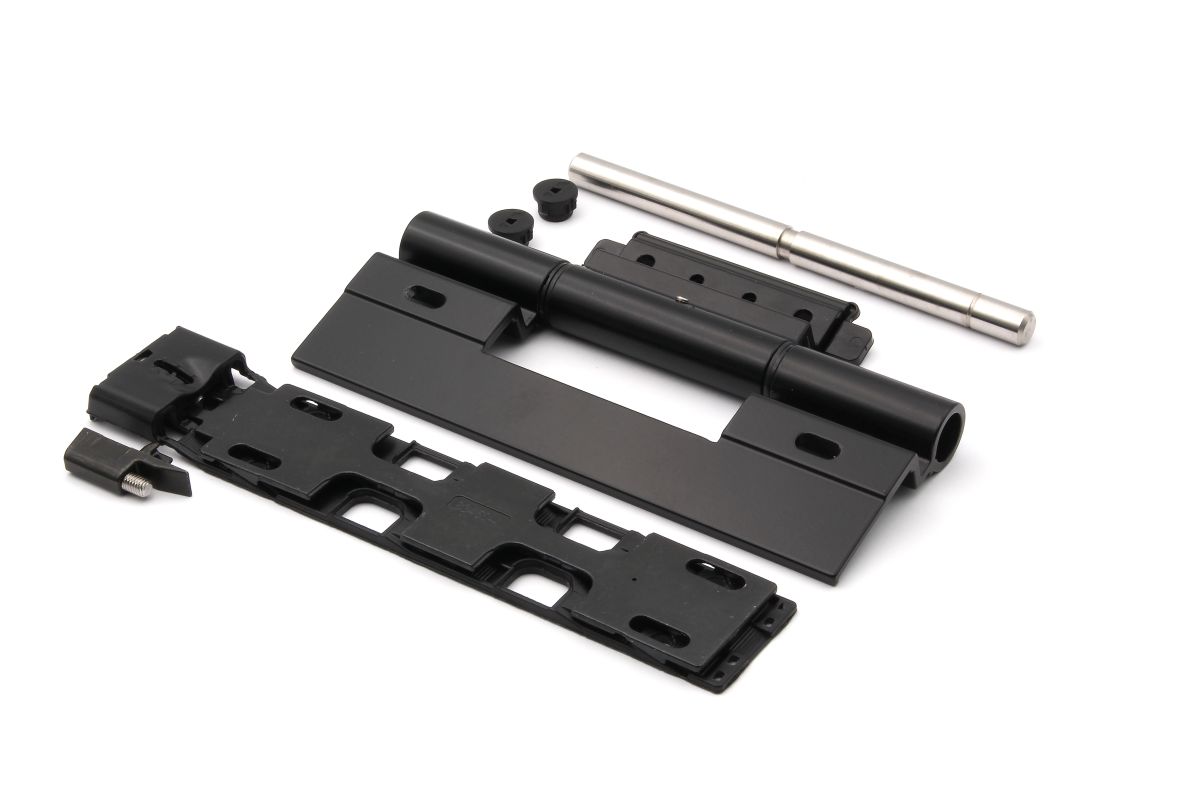 Schueco-Rollentuerband-239585-02 Schüco 239585 Rollentürband, RAL 9005 schwarz, nach innen öffnende Tür