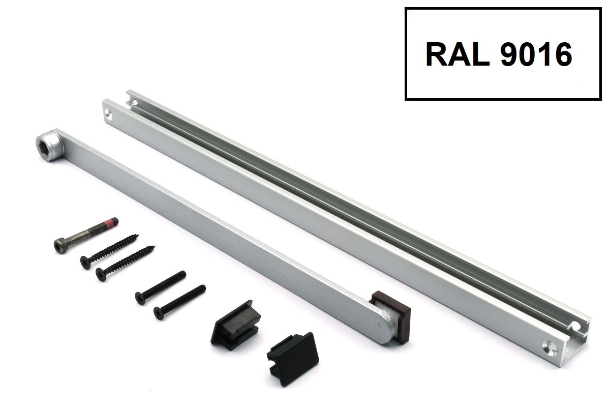 GEZE 015695 Gleitschiene TS 5000 / TS 3000, RAL 9016 weiß
