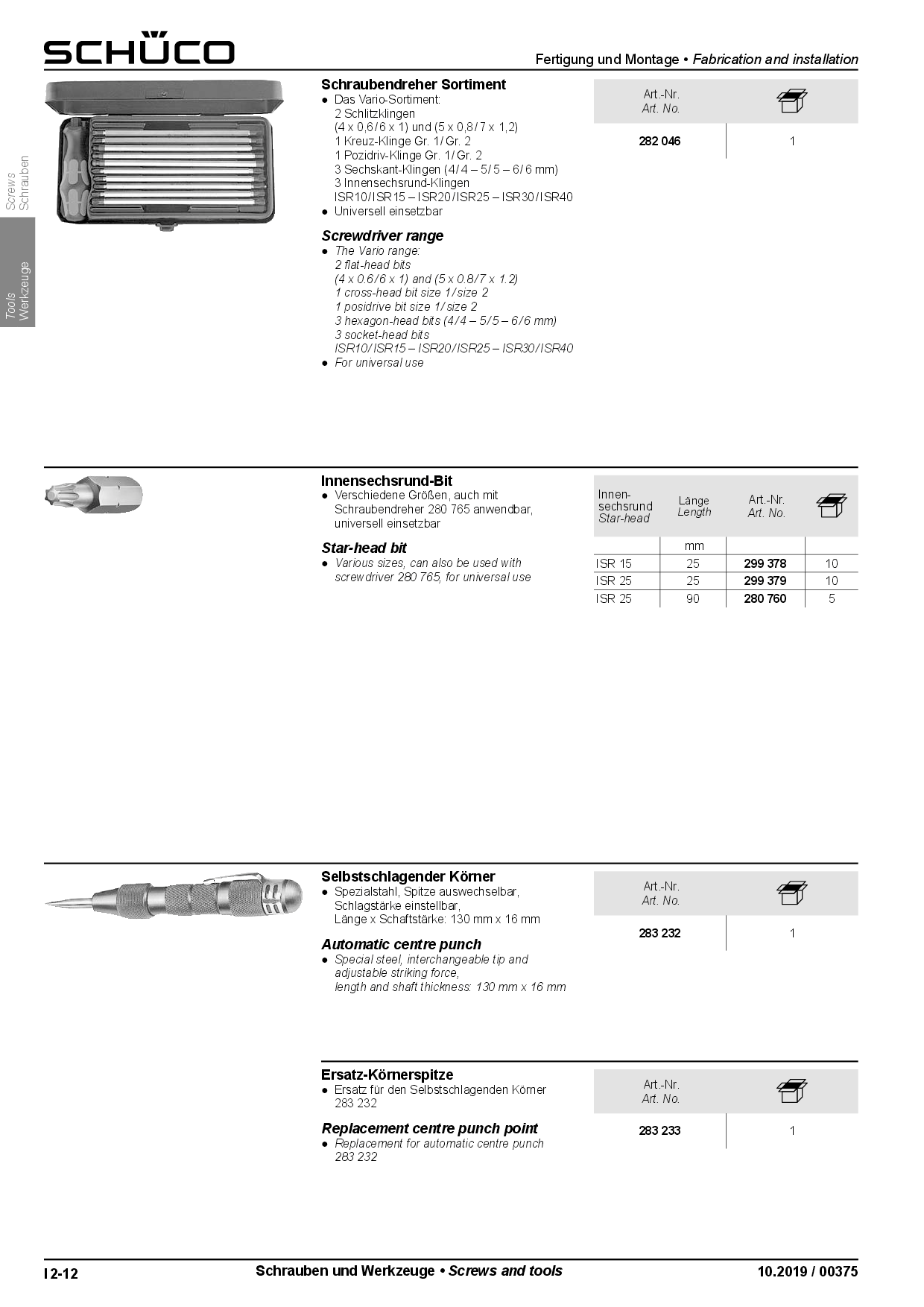Schüco 282046 Kugelkopfdreher-Set Schüco 282046 Kugelkopfdreher-Set