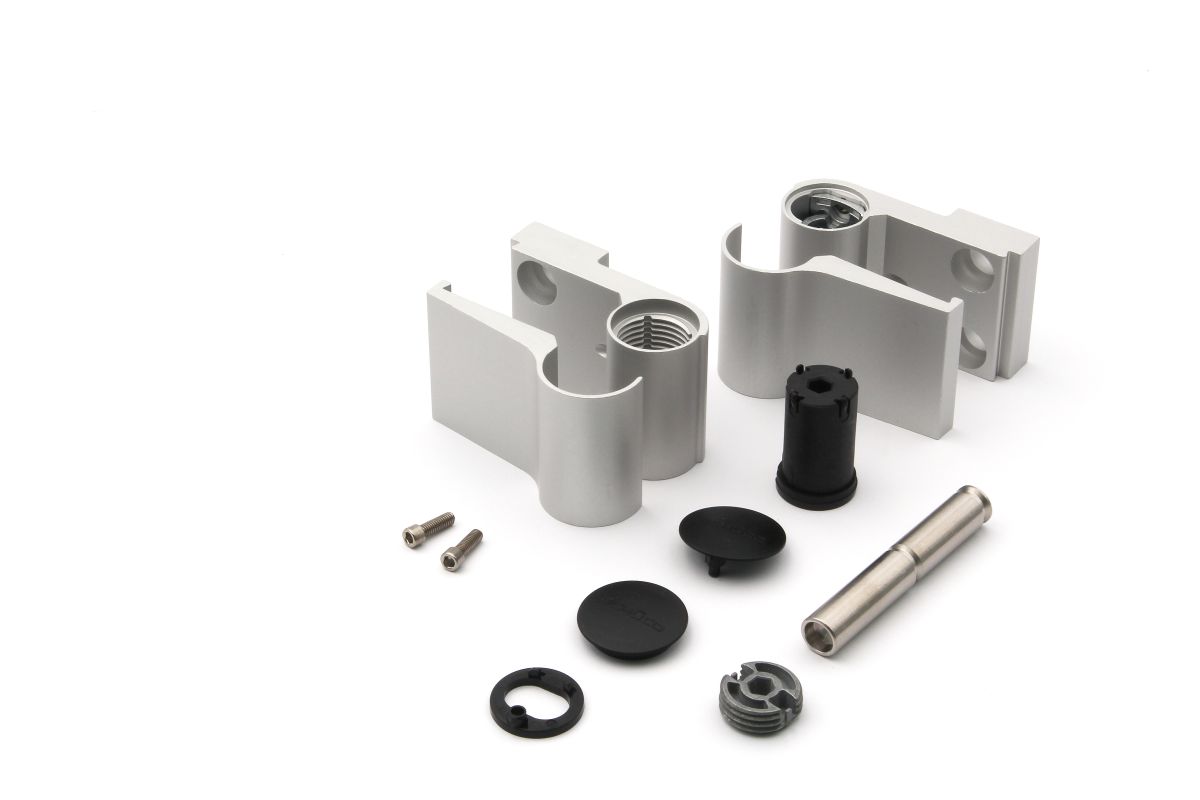 Schueco-Aufsatztuerband-239880-01 Schüco 279550 Aufsatztürband, silber, 22 mm, nach innen oder außen öffnende Tür (Vorgängerartikel 239880)