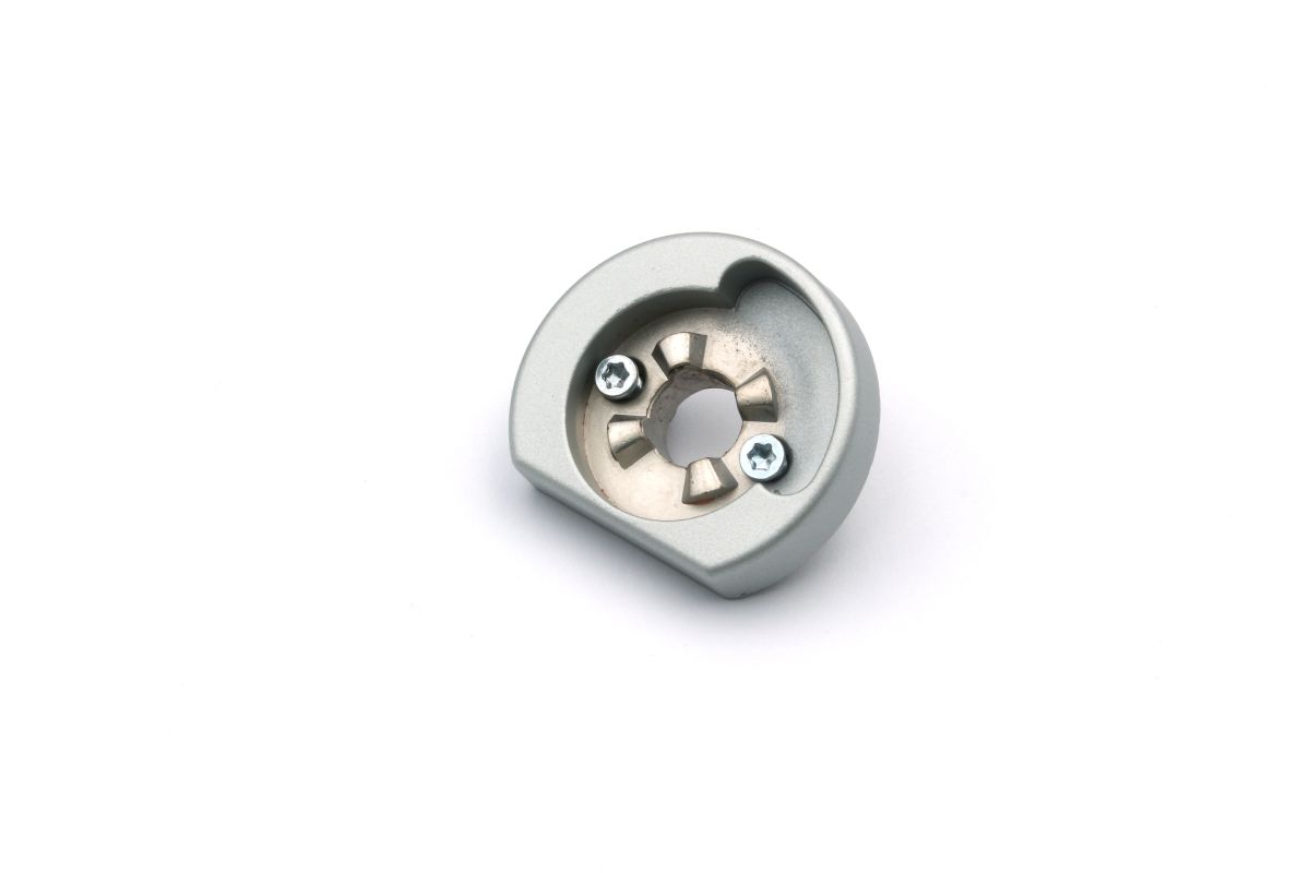 Schüco 247100 / 247116 Befestigungsrosette KvD abschließbar DIN rechts, silber