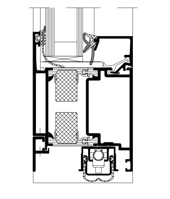 Schüco Automatische Türabdichtung 1306 - 1505 mm 266792