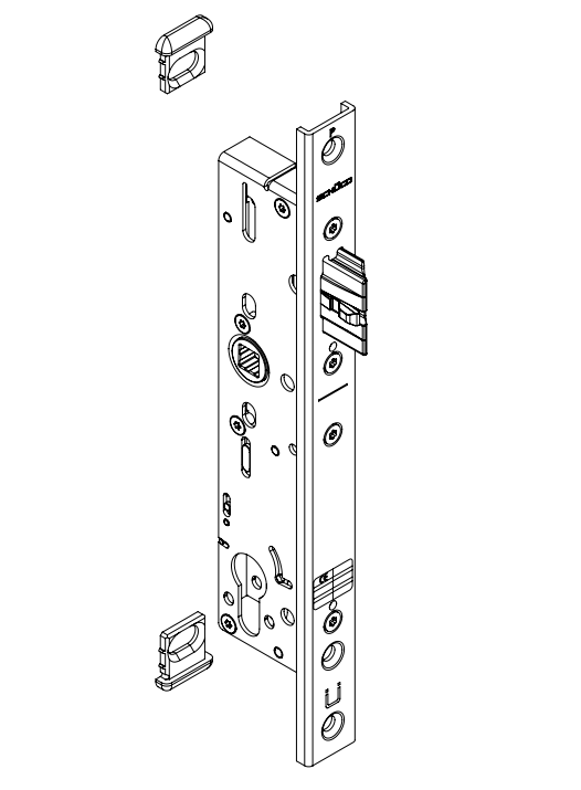 Schüco Antipanik Riegel-Fallenschloss 241823 Fkt E 