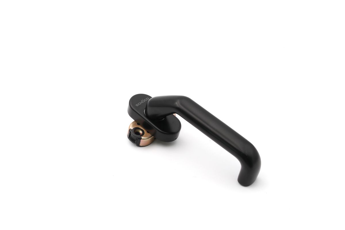 Schueco-T-rdr-cker-schwarz-210752-01-02 Schüco 210752 Türdrücker Halbgarnitur, RAL 9005 schwarz