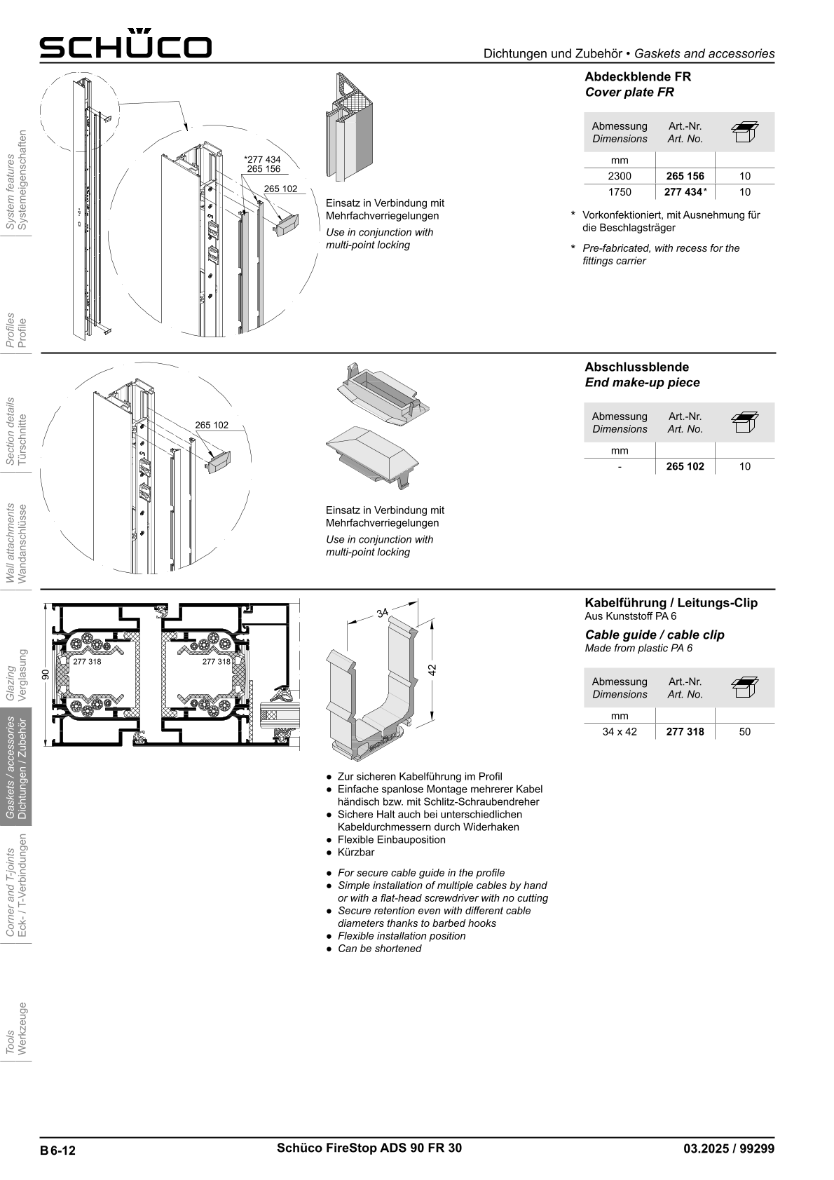 Schüco 265102 Abschlussblende