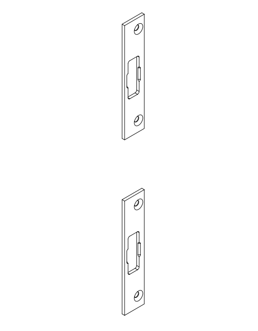 Schüco 240475 Schließplatte 2-tlg. passend zu Antipanik "InterLock"-Schlössern