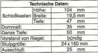 Schüco Riegelschloss 211153