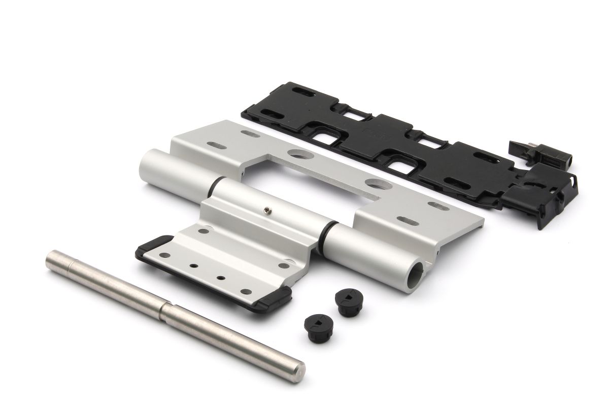 Schüco 239596 Barrel hinge, C0 silver, 70 mm, outward-opening door