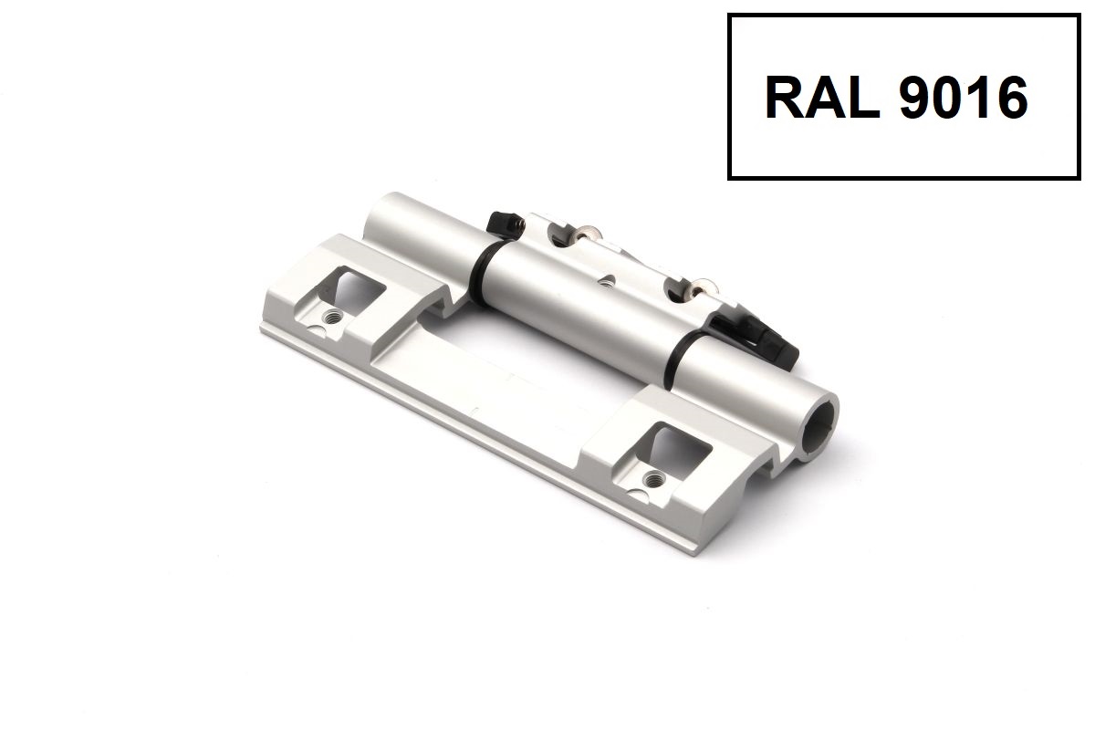 Schüco 239958 Barrel clamp hinge, RAL 9016 white (previous article 239536)