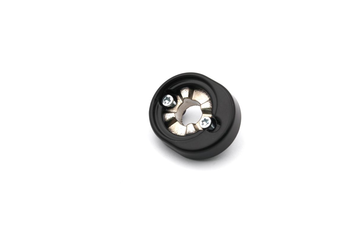 Schüco 247132 / 247140 RC-Befestigungsrosette abschließbar, RAL 9005 schwarz
