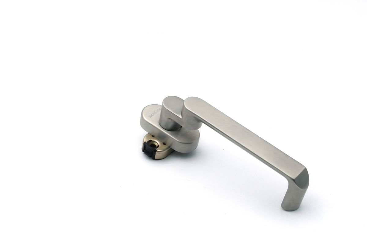 Schueco-T-rdr-cker-silber-240191-01-02 Schüco 240191 Türdrücker Halbgarnitur, Edelstahl