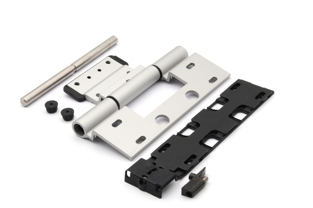 Schueco-Rollentuerband-239596-01 Schüco 239596 Rollentürband, C0 silber, 70 mm, nach außen öffnende Tür