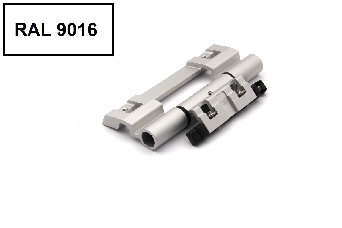 Schüco 239958 Barrel clamp hinge, RAL 9016 white (previous article 239536)