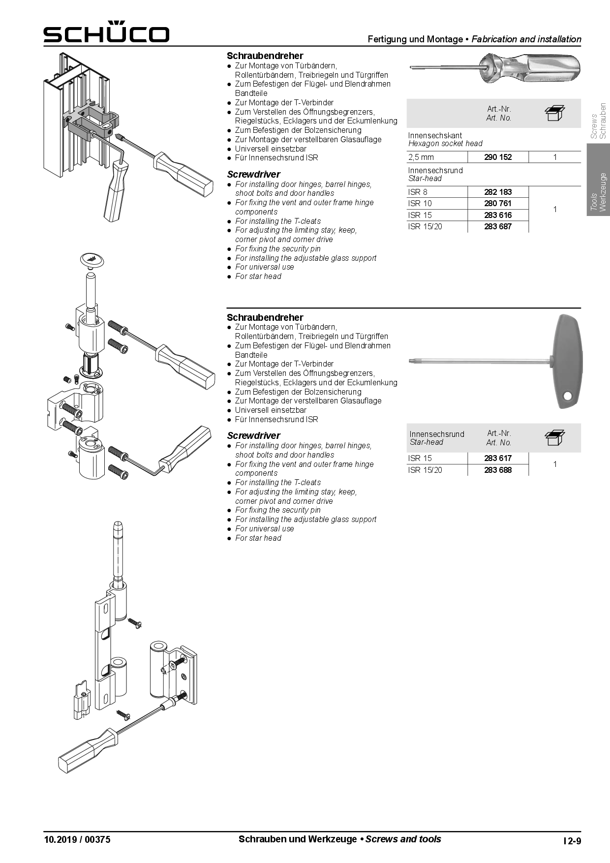 Schüco Schraubendreher ISR 15/20, 283687