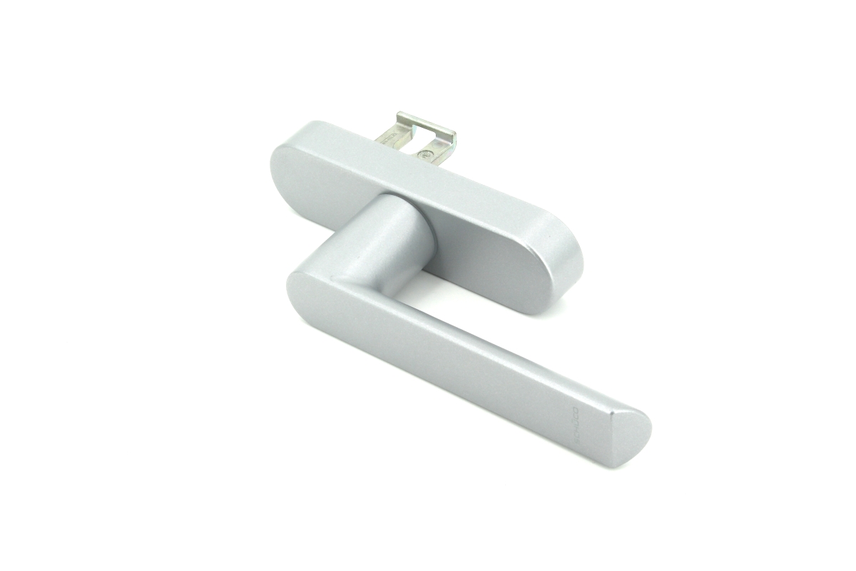 Schüco 269509 Fenstergriff Drehgetriebe Aluminium, silber (Vorgängerartikel 247509 + 214785)