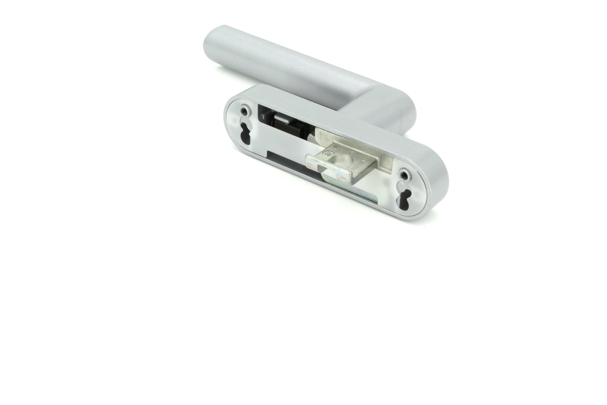 Schüco 269509 Fenstergriff Drehgetriebe Aluminium, silber (Vorgängerartikel 247509 + 214785)
