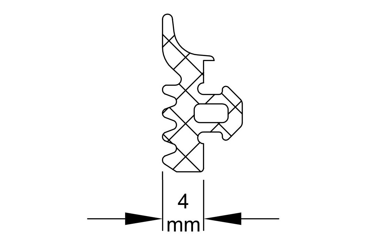 224063p3G1beo8aVS94u4JG3CvlQOcCa Schüco 224063 Glasanlagedichtung für außen 4 mm - 10 Meter/VE