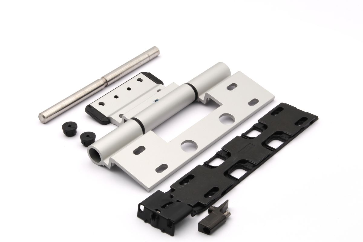 Schueco-Rollentuerband-239590-01 Schüco 239590 Rollentürband, C0 silber, 65 mm, nach außen öffnende Tür