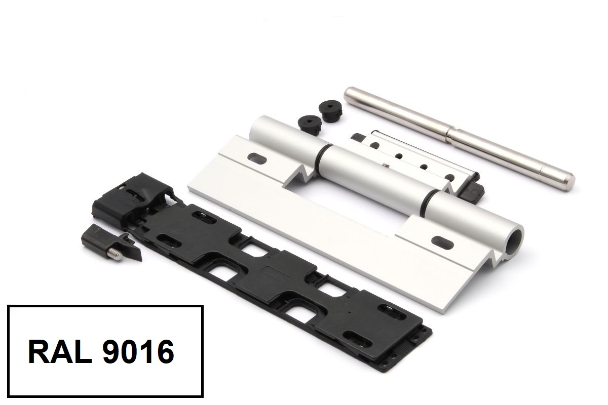 Schueco-Rollentuerband-239587-02 Schüco 239587 Rollentürband, RAL 9016 weiß, nach innen öffnende Tür